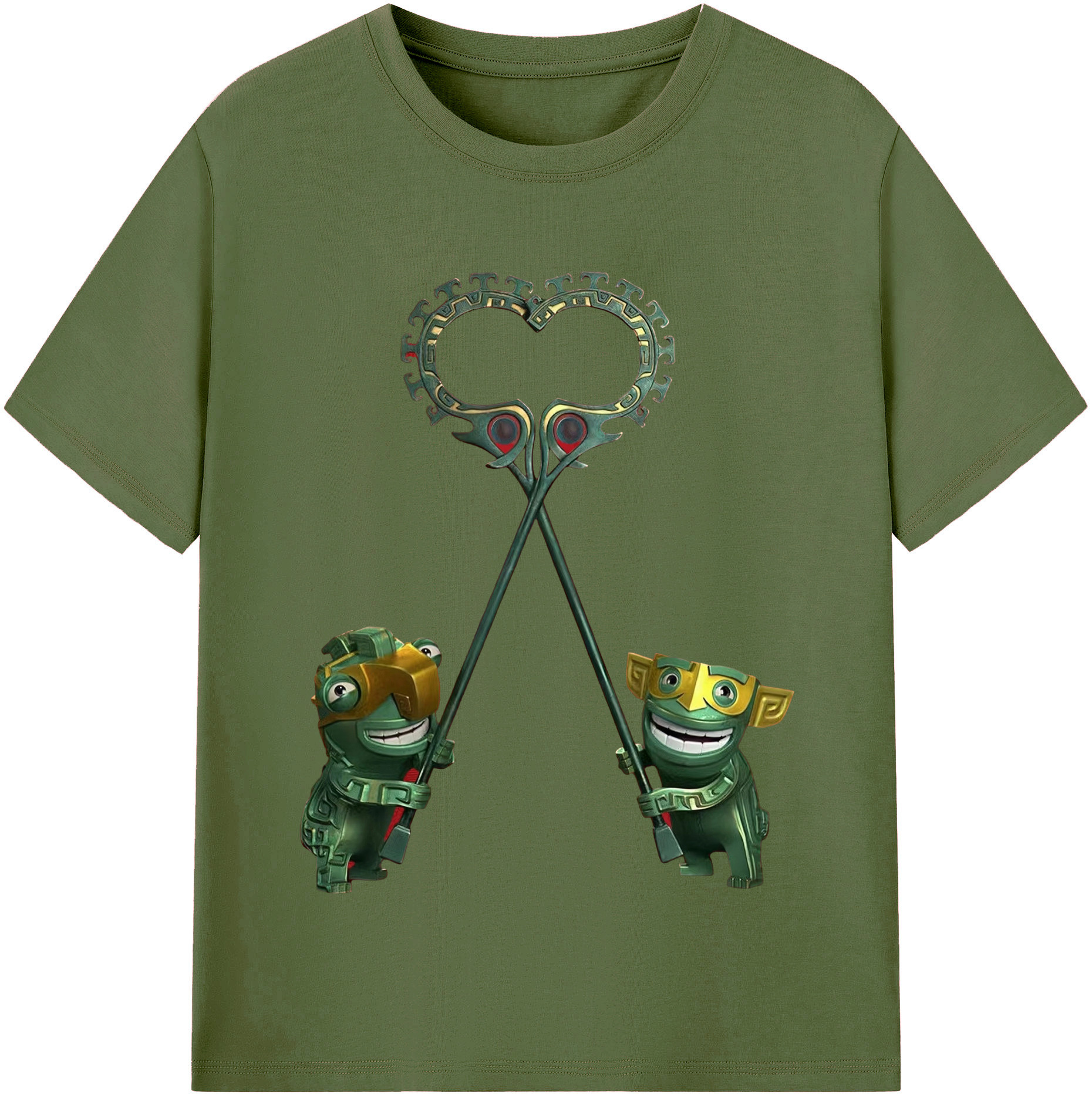 （画像用） Ne Zha 2 ナタ 魔童の大暴れ 綿100％半袖Tシャツ（フロントプリント）